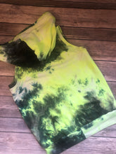 Load image into Gallery viewer, Green tie dye tank hoodie