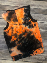 Load image into Gallery viewer, Orange tie dye tank hoodie