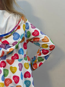 Conversation heart swing top hoodie