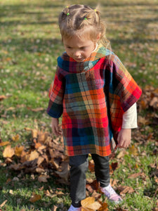 Flannel poncho