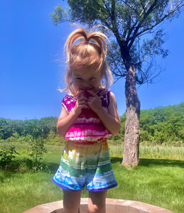 Rainbow tie dye vertical