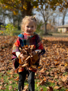 Flannel poncho