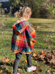 Flannel poncho