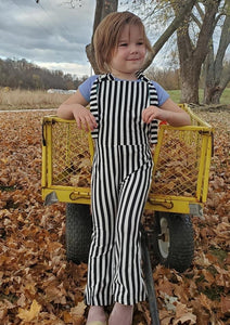 Striped overalls