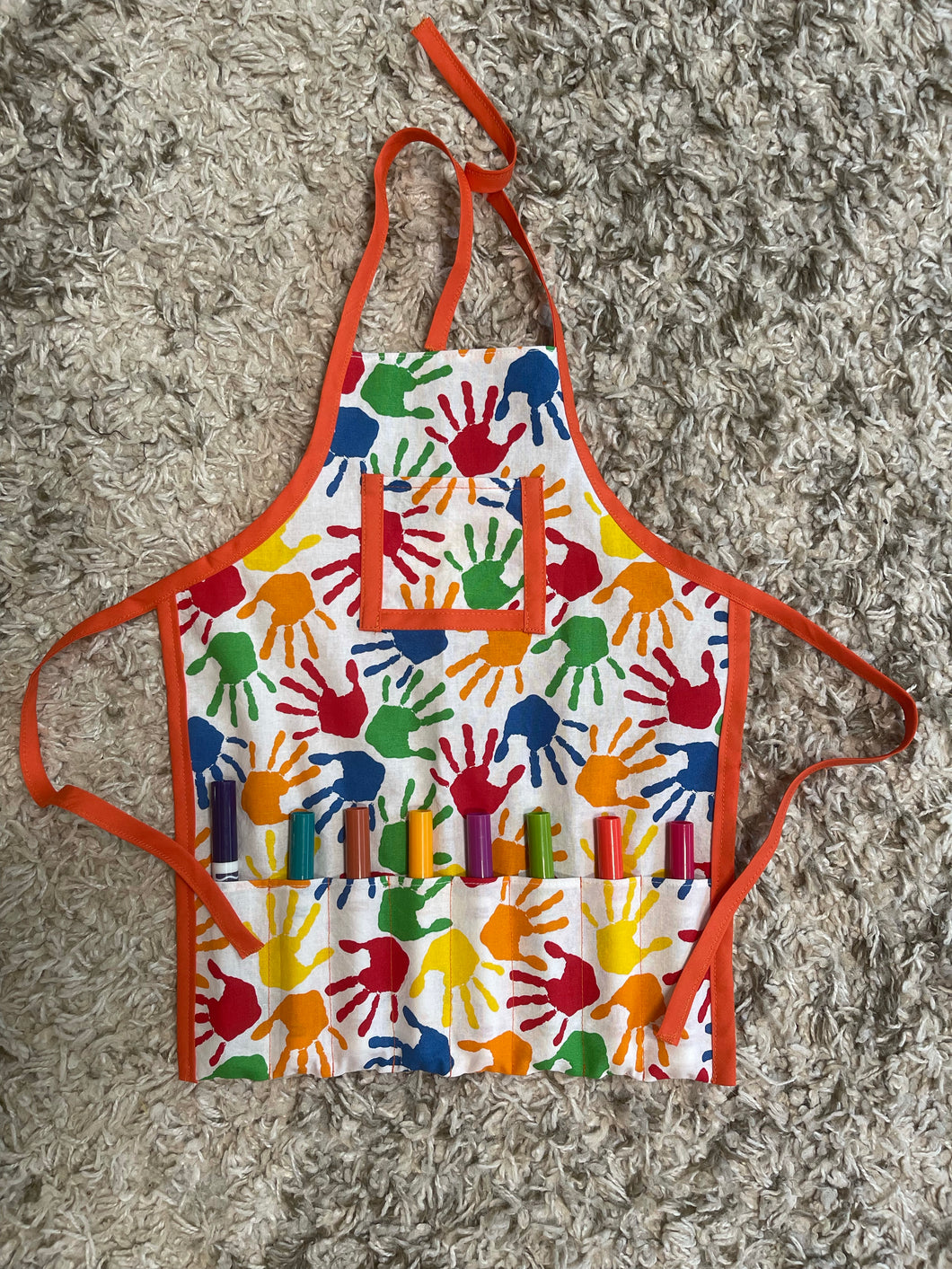 Hand print apron