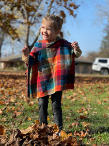 Flannel poncho