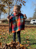 Flannel poncho