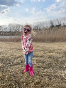 Bow bunny floral hoodie