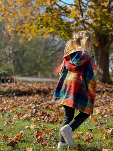 Flannel poncho