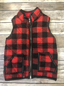 Buffalo plaid vest