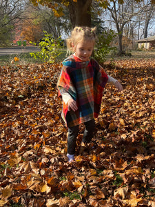 Flannel poncho