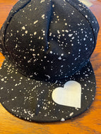 Heart paint splatter snap back